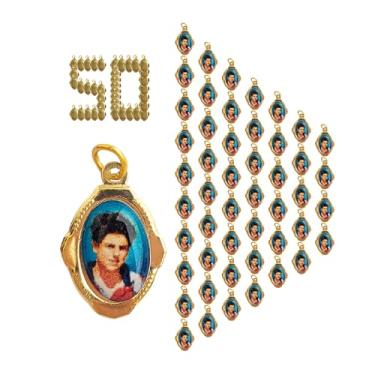 Imagem de Kit 50 Medalhas Carlo Acutis com Imagem Resinada Padroeiro da Internet (50)