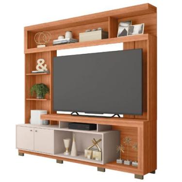 Imagem de Estante Home Theater Para TV Até 70 Polegadas 2,10m Atlanta Madeirado/