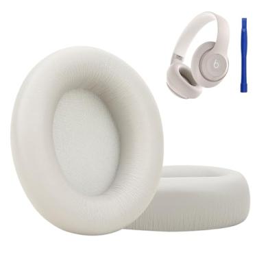Imagem de Earrock Kit De Almofadas Compatível Com Fones Ouvido Sem Fio Beats Studio Pro, Substituição Protetores Auriculares Em Couro Proteico Macio E Espuma Isolamento Ruído (Arenito)