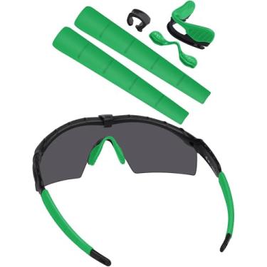 Imagem de BLAZERBUCK Orelhas de substituição, peças de nariz e clipe de armação para óculos de sol Oakley M Frame 2.0 Strike - Verde escuro
