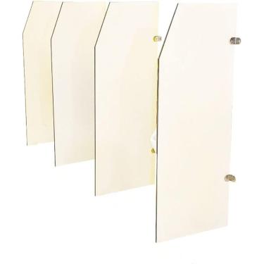 Imagem de Divisória De Vaso Sanitário De Tela De Mictório, Divisor De Divisória De Banheiro, Defletor De Mictório, Tela De Privacidade Montada Na Parede, Divisória D, White Partition*3, 1200 * 450mm