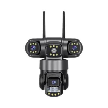 Imagem de Câmera IP PTZ HD 6K Externa 12MP Sem Fio À Prova D'água Com Rastreamen