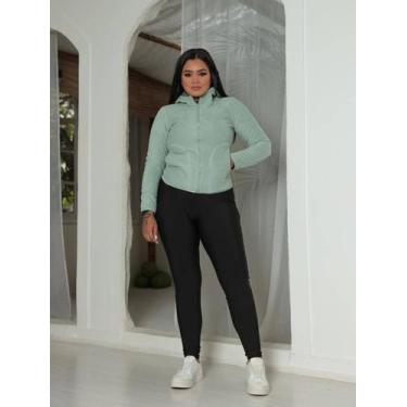 Imagem de jaqueta de moleton feminino dupla face - Krayani, Verde, G