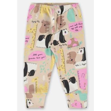 Imagem de Calça Estampada para Bebê Menina Up Baby, Bege, PR
