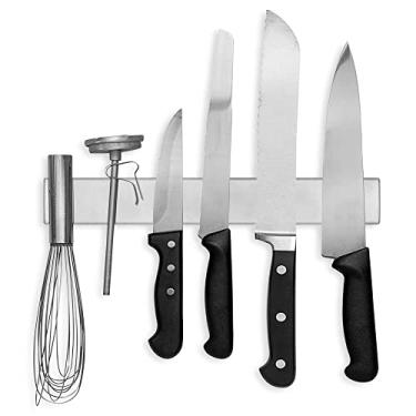 Imagem de Barra magnética de 30,5 cm – Bloco de facas de aço inoxidável durável para parede ou geladeira – Tira de faca à prova de ferrugem – Bloco magnético poderoso para facas, utensílios, ferramentas, materiais de arte – inovações modernas