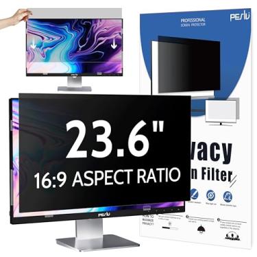 Imagem de Peslv Tela de privacidade para monitor de computador de 23,6 polegadas, proporção de 16:9, antirreflexo de luz azul, removível de 59,9 cm, película protetora de tela de privacidade HD de 23,6