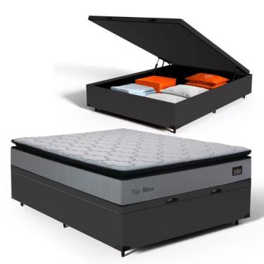 Imagem de Cama Box Baú com Colchão de Espuma D33 Pillow Top Maxx Casal 138cm - L