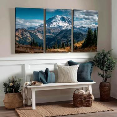 Imagem de Kit 3 Quadros Decorativos Canvas, Paisagem, 50x70cm, Arte Para Quarto, Sala, Corredor