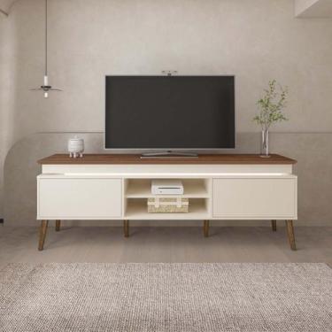 Imagem de Rack Lumina Pinho/Off White para TVs de até 75 Polegadas Tampo com Bor