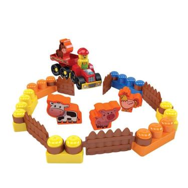 Imagem de Blocolândia Box Fazendinha 20 pçs - MK348 - Dismat