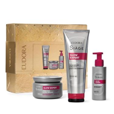 Imagem de Eudora Siàge Glow Expert Kit Presente: Shampoo 250ml + Máscara Capilar Ultra Brilho 250g + Balm Disciplinante Finalizador Capilar 100ml