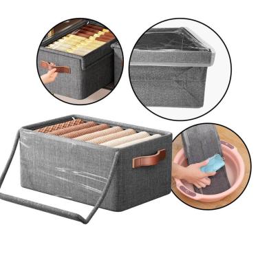 Imagem de Caixa Organizadora com Tampa Roupa Toalha Lençol