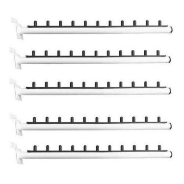 Imagem de 40 Pç Cabideiro Arara Rt Painel Canaletado P/11 Cabides - Nacional