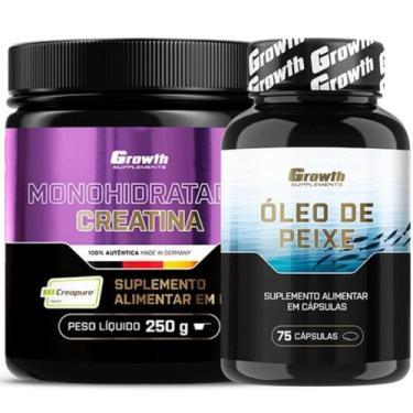 Imagem de Creatina 250g Creapure + Omega 3 75 Caps Growth Supplements
