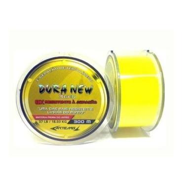 Imagem de Linha Monofilamento Dura New Soft 0,33mm 300m Amarela Azul Green - Art