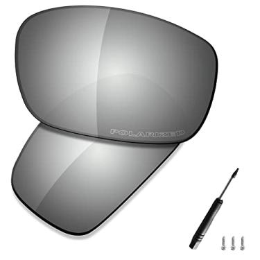 Imagem de SAUCER Lentes de reposição premium e kits de borracha para óculos de sol Oakley X Squared OO6011 de alta definição - metal cromado polarizado