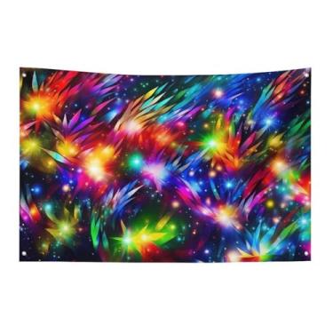 Imagem de Bandeira de arte colorida e brilhante, 9,5 x 1,5 m, não desbota, bandeira de boas-vindas, jardim, quintal, bandeira, decoração de casa, decoração de casa
