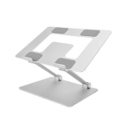 Imagem de Suporte para laptop Riser Stand Stand Suporte de notebook Altura Ajusta ajustável portátil portátil Ergonomic Aluminium Lelloy Solder de resfriamento para o trabalho em casa Prata