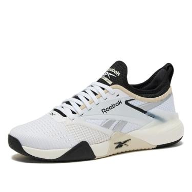 Imagem de Reebok Tênis masculino Nano Court Sport Pickleball ou tênis masculino, Calçado branco/preto, 12 Women/10.5 Men