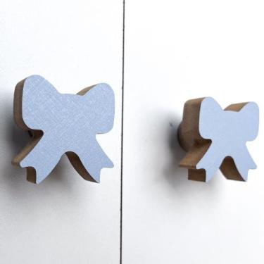 Imagem de 3 Puxadores Laço Infantil Boho Gaveta Móveis Cômoda Armário - Souvenir