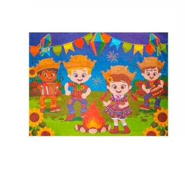 Imagem de Painel TNT Decoração Junino Festa Junina Crianças 1,40mx1m - piffe