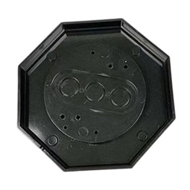 Imagem de Ｂｅｓｇａ 8161-5 Kit de montagem octogonal para luminária lateral Suporte de montagem de luminária Fácil instalação Placa de lateral para jardim e casa, Preto