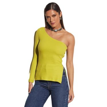 Imagem de Blusa Sommer de Ombro Só Manga Longa Verde Tam. P-Feminino