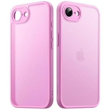 Imagem de JETech Capa Matte para iPhone 16e 6,1 Polegadas 2025, Case Proteção Contra Quedas de Nível Militar à Prova de Choque, Capinha Traseira Translúcida Fosca, Anti-Impressão Digital (Rosa)