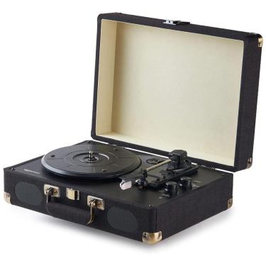 Imagem de Toca Discos Retrô com Alto Falantes Integrados e Bluetooth, , Preto