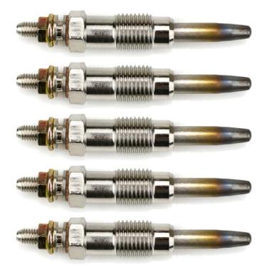Imagem de VehiclePro 5 peças 0250201039 vela incandescente, plugue de brilho Duraterm, plugues de brilho diesel E-nsun, para Mercedes-Benz 190D 240D 300CD 300D 300SD 300SDL 300TD, Diesel Glow Plug