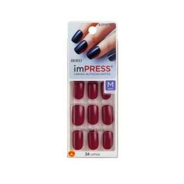 Imagem de Unhas Postiças Kiss NY Impress Color Médio Bittersweet