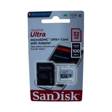 Imagem de MicroSDHC Sandisk Ultra 32GB Com Adaptador