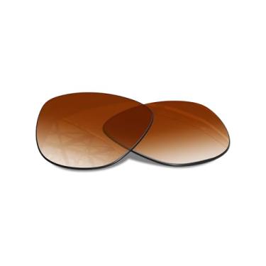 Imagem de SmartVLT Lentes de substituição masculinas gradiente marrom para óculos de sol Oakley Frogskins OO9013 55 mm
