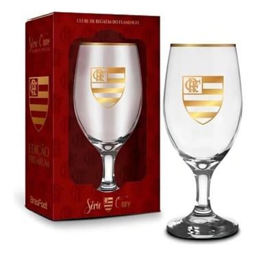 Imagem de Taça Windsor Flamengo Série Ouro Vidro Cerveja Chopp - 330Ml - Brasfoo