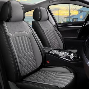 Imagem de TTX LIGHTING Capas Para Assento De Carro Ttx, Conjunto Completo, Compatível Com Subaru Outback 2010-2024 2025, Protetor Couro Respirável Airbag, 5 Almofadas, Capa Lindos Padrões (Cinza)
