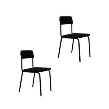 Imagem de Cadeira Estofada Fixa Empilhável Fit C/02 Un. Tecido - Compace Decor