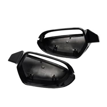 Imagem de Capa de espelho preta compatível com A6 C7 C7.5 RS6 S6 4G 2011-2018 com assistência de faixa Tampa de visão traseira lateral do carro Substituição de capa de capa reversa