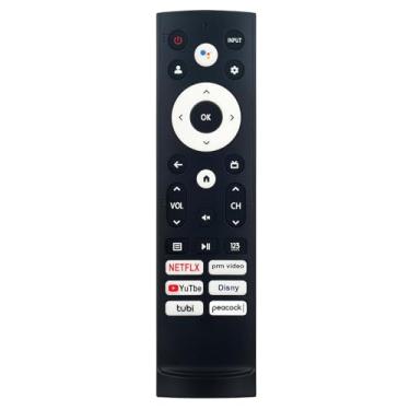 Imagem de Controle remoto de voz de substituição adequado para Hisense 4K UHD Smart Google TV 43A65K 50A65K 55A65K 65A65K 75A65K 85UX 43A7N 50A7N 55A7N 65A7N 55U7G 75U7H 43A53FUA 43A68H 43A68H 43A68H 43 A6H 50