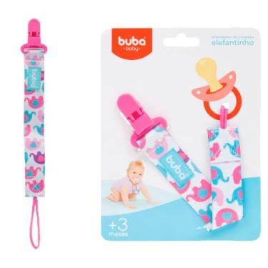 Imagem de Prendedor de Chupeta Buba Elefantinho Rosa
