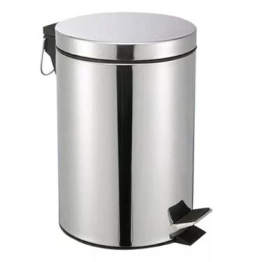 Imagem de Lixeira Inox Pedal Balde Interno Fechamento Suave 5 Litros - Member's 