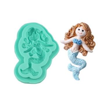 Imagem de Molde de silicone sereia confeitaria biscuit f508 - CM
