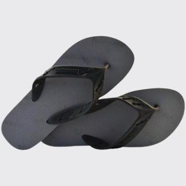 Imagem de Chinelo Masculino de Dedo Casual Havaianas Track 4149820 Cinza N° 45-Masculino