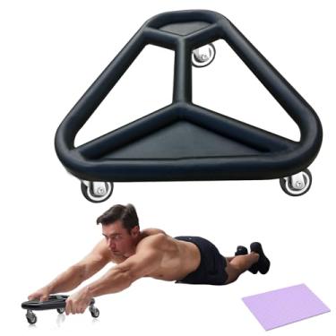 Imagem de HOTWAVE Roda de rolo abdominal para treino básico – Equipamento de exercícios abdominais extralargos para abdominais, braços e costas – Rolo de fitness estável e silencioso para treinamento de força