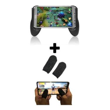 Imagem de Kit 1 Par Luva De Dedo Gamer + 1 Gamepad Controle Celular - LL