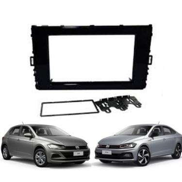 Imagem de Moldura 1 e 2 Din Volkswagen Polo 2017 a 2020 Virtus e T-Cross 2017 a 