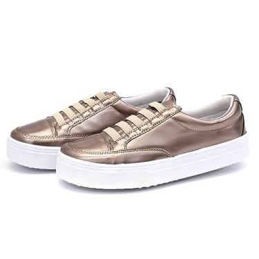 Imagem de Sapatênis Casual Feminino Rasteiro Izabela Araújo - 811 - Prata Velha Tamanho:37