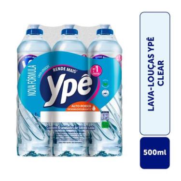 Imagem de Detergente Ypê Clear 500ml Com 6 Unidades, Clear