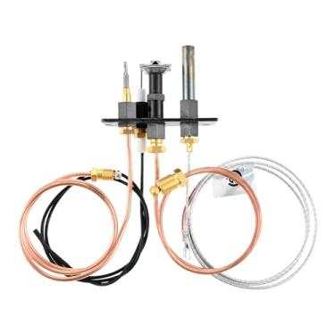 Imagem de Lemfema 10002264 Peças de reposição para montagem de piloto de 3 vias a gás natural para peças de lareiras e fogões HHT, Majestic, Monessen, Temco, Vermont Castings