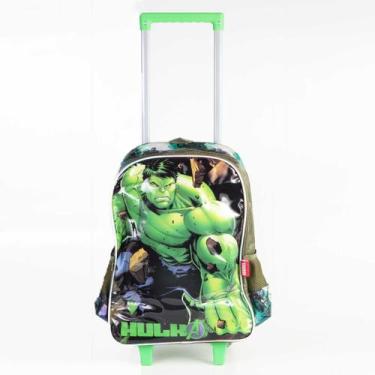 Imagem de Mochila De Rodinhas Escolar Hulk Ic39582ag Verde - LUXCEL, VERDE / 010