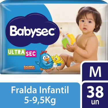 Imagem de Fralda babysec galinha pintadinha ultrasec M 38 unidades